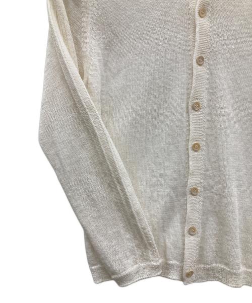 45R（フォーティファイブ・アール）45R (フォーティファイブ・アール) クルーネックカーディガン/ニットカーディガン/カーディガン/5068060/コットンニット ホワイト サイズ:3の古着・服飾アイテム