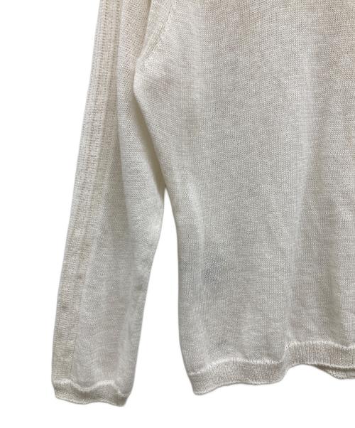 45R（フォーティファイブ・アール）45R (フォーティファイブ・アール) クルーネックカーディガン/ニットカーディガン/カーディガン/5068060/コットンニット ホワイト サイズ:3の古着・服飾アイテム