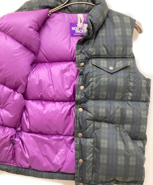 THE NORTHFACE PURPLELABEL（ザ・ノースフェイス パープルレーベル）THE NORTHFACE PURPLELABEL (ザ・ノースフェイス パープルレーベル) ダウンベスト グリーン サイズ:Sの古着・服飾アイテム