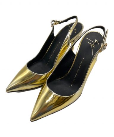 ジュゼッペ・ザノッティパンプス/38.5エナメルヒール 5cm/グリーン 中古・古着通販】GIUSEPPE ZANOTTI (ジュゼッペザノッティ) ポイン