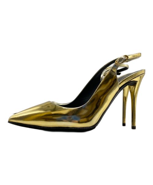 GIUSEPPE ZANOTTI（ジュゼッペザノッティ）GIUSEPPE ZANOTTI (ジュゼッペザノッティ) ポインテッドトゥハイヒールパンプス ゴールド サイズ:-の古着・服飾アイテム