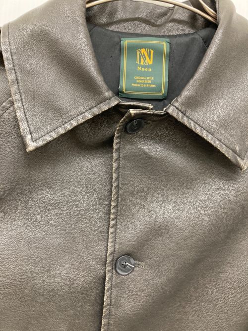 Noen（ノエン）Noen (ノエン) ヴィンテージライクレザージャケット ブラック サイズ:Mの古着・服飾アイテム