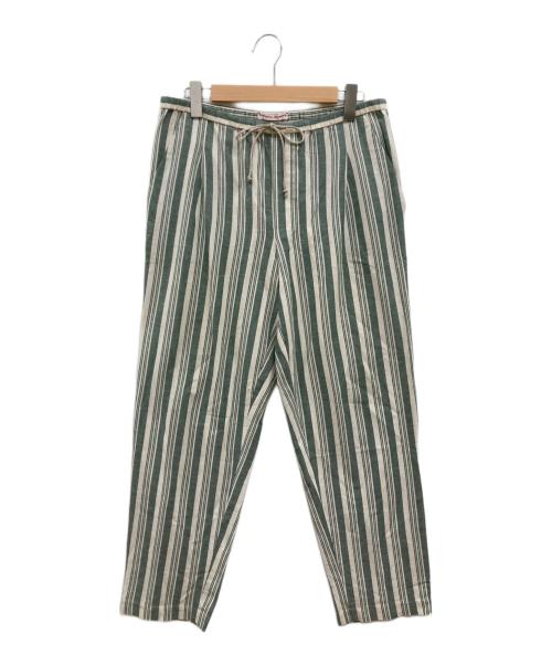 FRANK LEDER（フランクリーダー）FRANK LEDER (フランクリーダー) ストライプパンツ/ｲｰｼﾞｰﾊﾟﾝﾂ/パンツ グリーン×ホワイト サイズ:-の古着・服飾アイテム