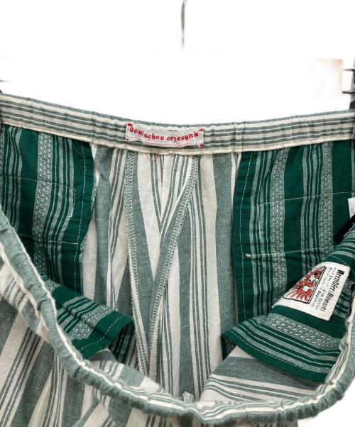 FRANK LEDER（フランクリーダー）FRANK LEDER (フランクリーダー) ストライプパンツ/ｲｰｼﾞｰﾊﾟﾝﾂ/パンツ グリーン×ホワイト サイズ:-の古着・服飾アイテム