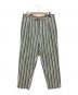 FRANK LEDER（フランクリーダー）の古着「ストライプパンツ/ｲｰｼﾞｰﾊﾟﾝﾂ/パンツ」｜グリーン×ホワイト