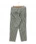 FRANK LEDER (フランクリーダー) ストライプパンツ/ｲｰｼﾞｰﾊﾟﾝﾂ/パンツ グリーン×ホワイト サイズ:-：6000円