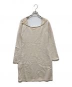 HER LIP TOハーリップトゥ）の古着「Ritz Faux Fur Mini Dress」｜ベージュ