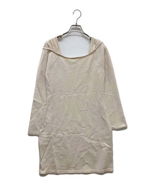 HER LIP TO（ハーリップトゥ）HER LIP TO (ハーリップトゥ) Ritz Faux Fur Mini Dress ベージュ サイズ:M 未使用品の古着・服飾アイテム