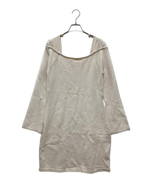 HER LIP TO（ハーリップトゥ）HER LIP TO (ハーリップトゥ) Ritz Faux Fur Mini Dress ベージュ サイズ:M 未使用品の古着・服飾アイテム