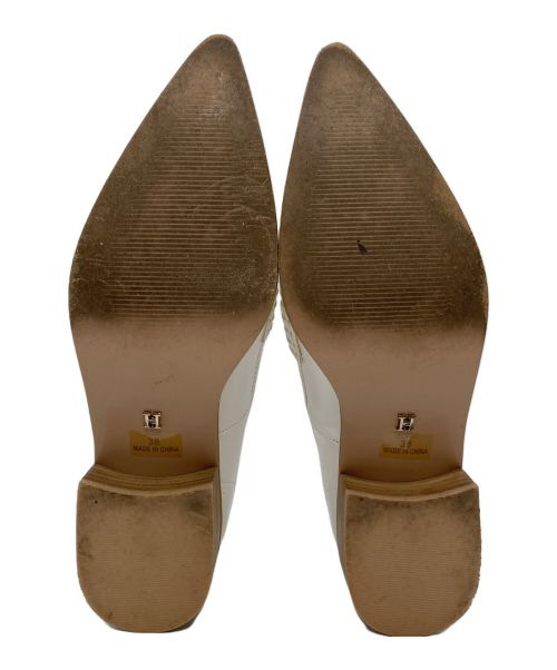 HER LIP TO（ハーリップトゥ）Her lip to (ハーリップトゥ) ローファー ホワイト サイズ:24ｃｍの古着・服飾アイテム