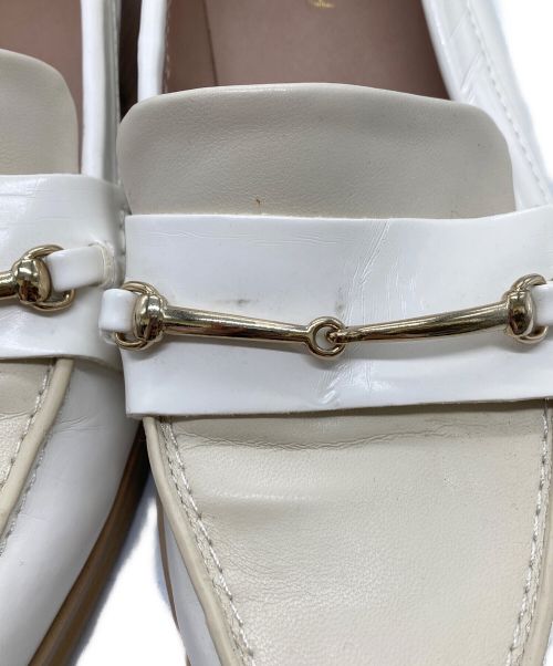 HER LIP TO（ハーリップトゥ）Her lip to (ハーリップトゥ) ローファー ホワイト サイズ:24ｃｍの古着・服飾アイテム