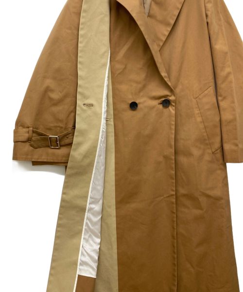 CINOH（チノ）CINOH (チノ) ダブルブレストトレンチコート ブラウン サイズ:Sの古着・服飾アイテム