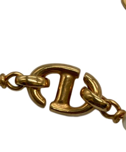 Christian Dior（クリスチャン ディオール）Christian Dior (クリスチャン ディオール) CD NAVY パールブレスレット ゴールドの古着・服飾アイテム