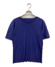 PLEATS PLEASE A-POC（プリーツプリーズ）の古着「プリーツカットソー/半袖カットソー/Tシャツ」｜パープル