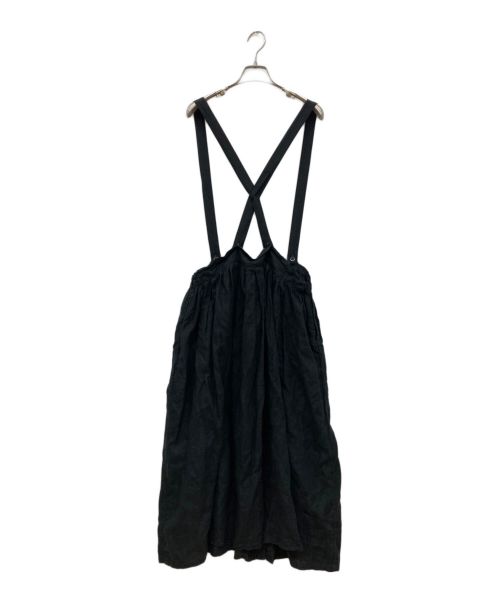 nest Robe（ネストローブ）nest Robe (ネストローブ) サスペンダーリネンスカート/リネンスカート/スカート/サスペンダースカート ブラック サイズ:FREEの古着・服飾アイテム