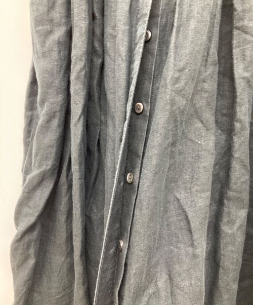 nest Robe（ネストローブ）nest Robe (ネストローブ) サスペンダーリネンスカート/リネンスカート/スカート/サスペンダースカート ブラック サイズ:FREEの古着・服飾アイテム