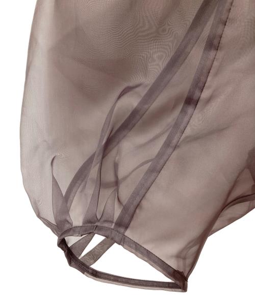 Bluelea（ブルレア）BLUELEA (ブルレア) オーガンジーブラウス/シアーブラウス ブラウン サイズ:FREEの古着・服飾アイテム