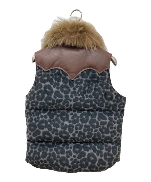 Hysteric Glamour（ヒステリックグラマー）Hysteric Glamour RockyMountainFeatherBed ダウンベスト/0123AV03RockyMountainFeatherBeｄコラボ/ダウンベスト グレー×ブラウン サイズ:FREEの古着・服飾アイテム