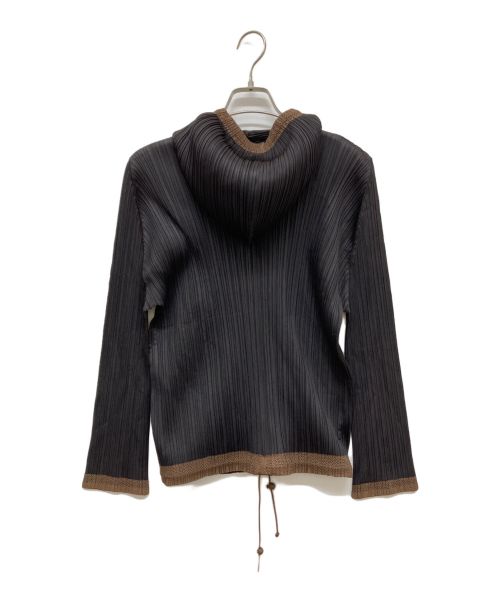 PLEATS PLEASE（プリーツプリーズ）PLEATS PLEASE (プリーツプリーズ) ナンバリングプリーツパーカー ブラウン サイズ:3の古着・服飾アイテム