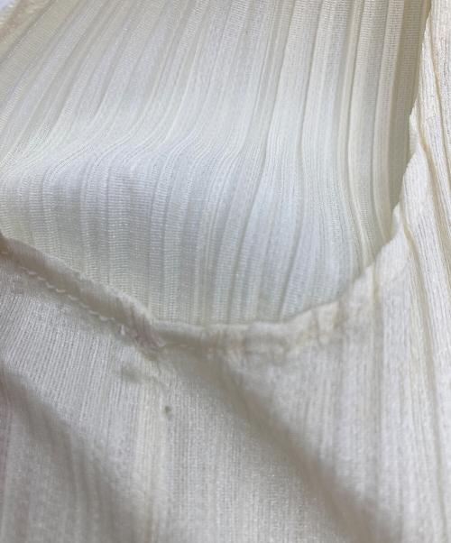 PLEATS PLEASE（プリーツプリーズ）PLEATS PLEASE (プリーツプリーズ) ノースリーブカットソー/プリーツカットソー/プリーツノースリーブカットソー/pp05-JK006 ベージュ サイズ:3の古着・服飾アイテム