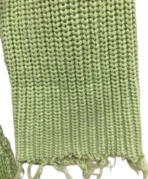 PERVERZE（パーバーズ）PERVERZE (パーバーズ) ダメージ加工ニットカーディガン グリーン サイズ:Fの古着・服飾アイテム