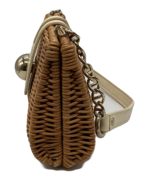 Kate Spade（ケイトスペード）Kate Spade (ケイトスペード) ワンショルダー かごバッグ/ワンショルダーバッグ/Y2K/PXRU1036 ベージュの古着・服飾アイテム