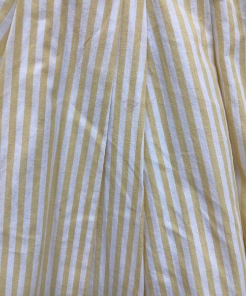 SEVEN TEN by MIHO KAWAHITO（セブン テン バイ ミホ カワヒト）SEVEN TEN by MIHO KAWAHITO (セブン テン バイ ミホ カワヒト) ストライプタックスカート/ロングスカート/ストライプスカート イエロー サイズ:Sの古着・服飾アイテム