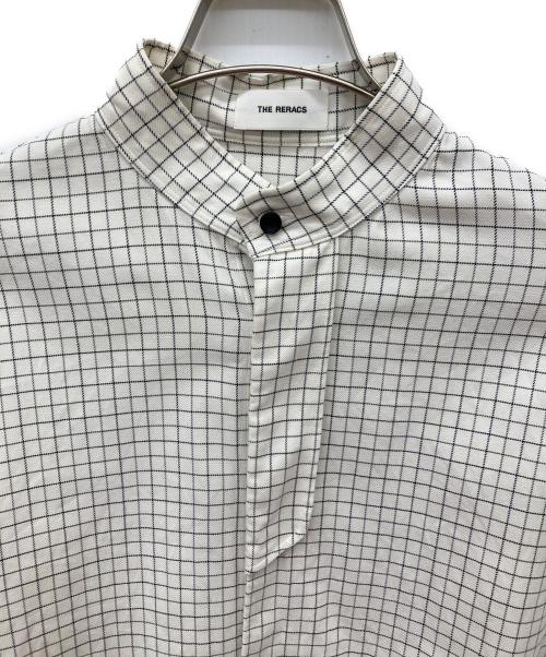 THE RERACS（ザ リラクス）THE RERACS (ザ リラクス) ロングチェックシャツ ホワイト サイズ:36の古着・服飾アイテム