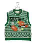 Henrik Vibskovヘンリック ヴィブスコフ）の古着「ニットベスト/SIESTA/SS23key-F704」｜グリーン