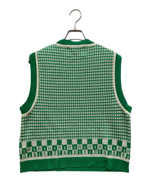 Henrik Vibskov（ヘンリック ヴィブスコフ）Henrik Vibskov (ヘンリック ヴィブスコフ) ニットベスト/SIESTA/SS23key-F704 グリーン サイズ:Ⅿの古着・服飾アイテム