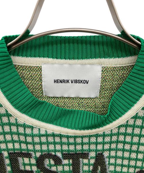 Henrik Vibskov（ヘンリック ヴィブスコフ）Henrik Vibskov (ヘンリック ヴィブスコフ) ニットベスト/SIESTA/SS23key-F704 グリーン サイズ:Ⅿの古着・服飾アイテム
