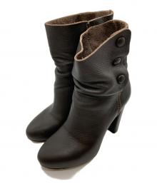 BALENCIAGA（バレンシアガ）の古着「レザーショートブーツ」｜チャコールグレー