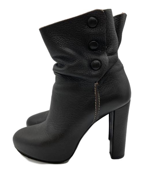 BALENCIAGA（バレンシアガ）BALENCIAGA (バレンシアガ) レザーショートブーツ チャコールグレー サイズ:36の古着・服飾アイテム