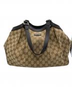 GUCCIグッチ）の古着「GGキャンバス レザーロゴトートバッグ」
