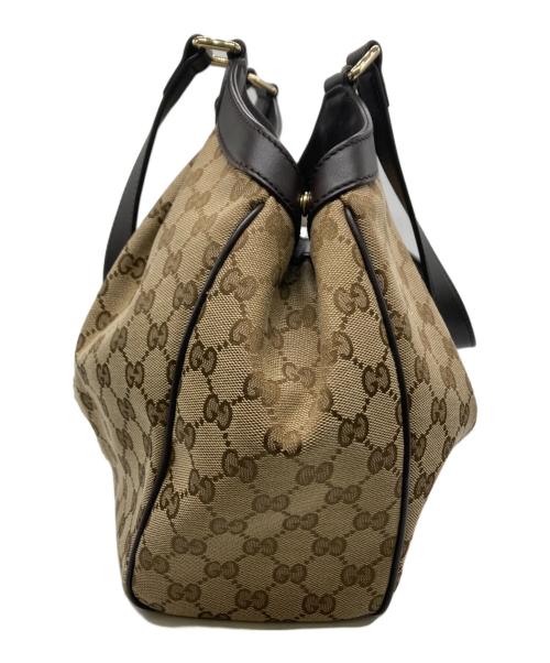 GUCCI（グッチ）GUCCI (グッチ) GGキャンバス レザーロゴトートバッグの古着・服飾アイテム