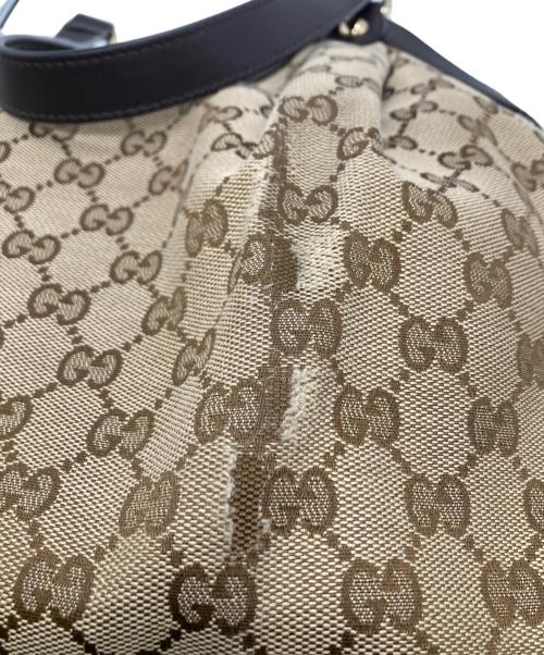 GUCCI（グッチ）GUCCI (グッチ) GGキャンバス レザーロゴトートバッグの古着・服飾アイテム