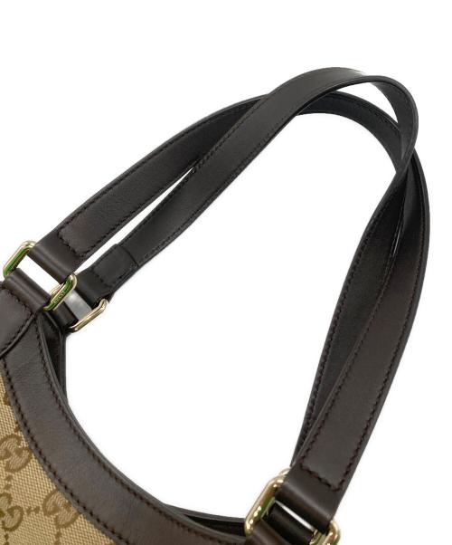 GUCCI（グッチ）GUCCI (グッチ) GGキャンバス レザーロゴトートバッグの古着・服飾アイテム