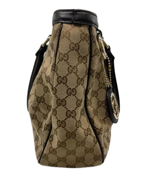 GUCCI（グッチ）GUCCI (グッチ) GGキャンバス レザーコンビトートバッグの古着・服飾アイテム