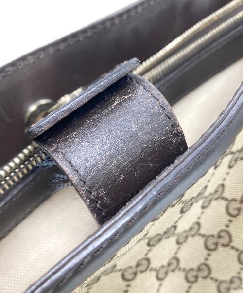 GUCCI（グッチ）GUCCI (グッチ) GGキャンバス レザーコンビトートバッグの古着・服飾アイテム