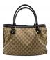 GUCCI (グッチ) GGキャンバス レザーコンビトートバッグ：32000円