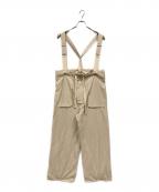 Sea Room lynnシールームリン）の古着「クレープコットンワークサロペット」｜ナチュラル