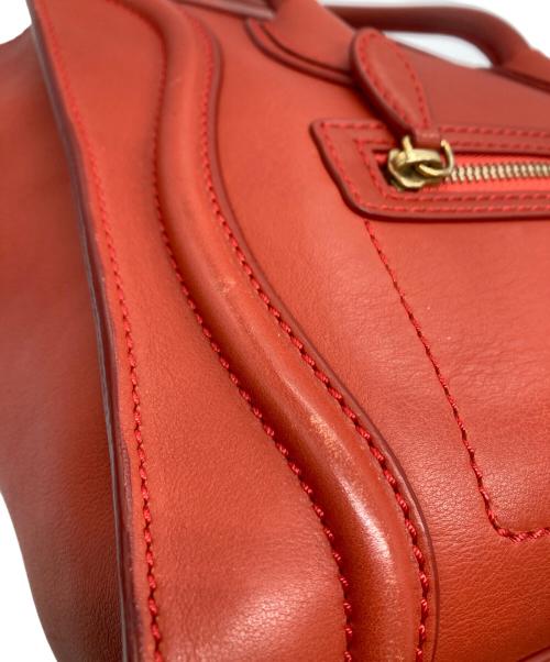 CELINE（セリーヌ）CELINE (セリーヌ) ラゲージマイクロショッパー レッドの古着・服飾アイテム