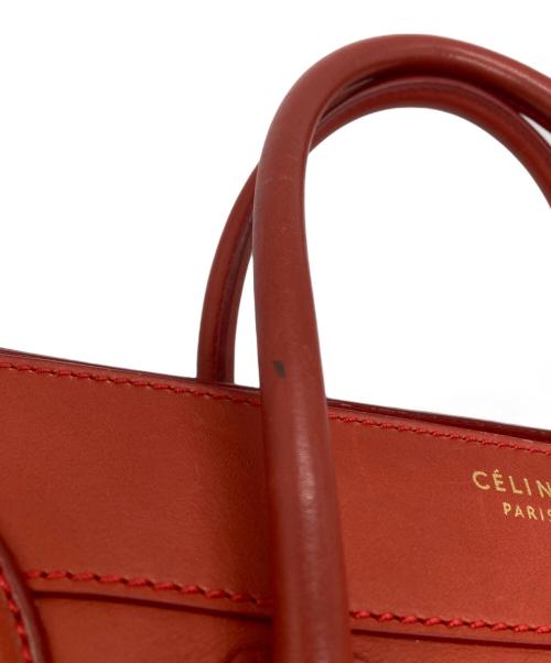 CELINE（セリーヌ）CELINE (セリーヌ) ラゲージマイクロショッパー レッドの古着・服飾アイテム