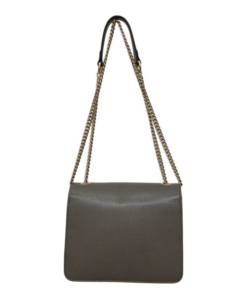 GUCCI（グッチ）GUCCI (グッチ) インターロッキング チェーン ショルダー バッグ グレーの古着・服飾アイテム
