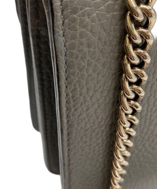 GUCCI（グッチ）GUCCI (グッチ) インターロッキング チェーン ショルダー バッグ グレーの古着・服飾アイテム