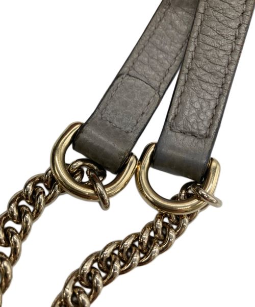 GUCCI（グッチ）GUCCI (グッチ) インターロッキング チェーン ショルダー バッグ グレーの古着・服飾アイテム
