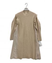 CELFORD（セルフォード）の古着「レイヤードショルダードッキングOP/ニットワンピース/ワンピース/CWN0214079CWN0214079」｜ベージュ