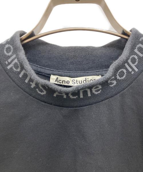 Acne studios（アクネ ストゥディオス）ACNE STUDIOS (アクネ ストゥディオス) NAVIDネック ロゴTシャツ ブラック サイズ:Mの古着・服飾アイテム