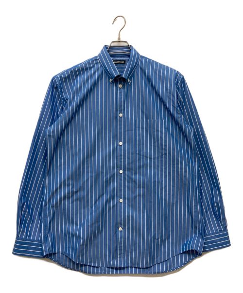 BALENCIAGA（バレンシアガ）BALENCIAGA (バレンシアガ) バックロゴストライプシャツ ブルー サイズ:38の古着・服飾アイテム