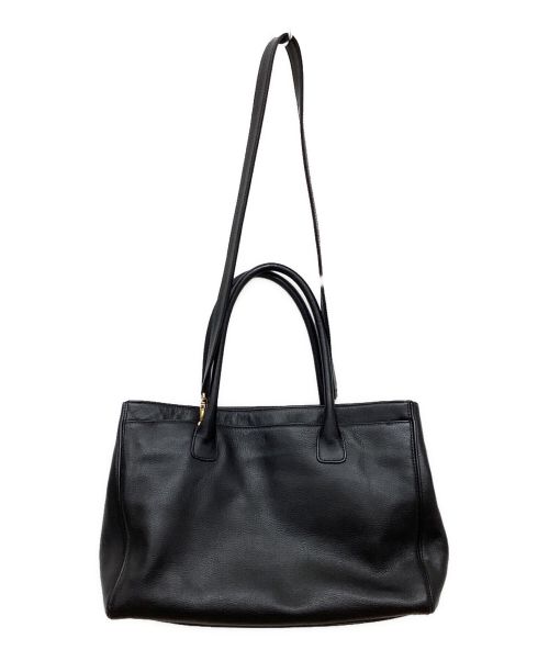 CHANEL（シャネル）CHANEL (シャネル) トートバッグ/エグゼクティブ/仕切りポーチ・ショルダーストラップ付 ブラックの古着・服飾アイテム